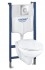 Система инсталляции GROHE Solido 4 в 1 в сборе, с подвесным унитазом, хром