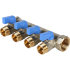 Коллектор 4 отвода с шаровыми кранами STOUT 3/4" 1/2"(синие ручки) (SMB 6201 341204) в Казани