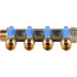 Коллектор 4 отвода с шаровыми кранами STOUT 3/4" 1/2"(синие ручки) (SMB 6201 341204) в Казани