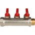 Коллектор 3 отвода с шаровыми кранами STOUT 3/4" 1/2" (красные ручки) (SMB 6200 341203) в Казани Коллектор 3 отвода с шаровыми кранами STOUT 3/4" 1/2" (красные ручки) (SMB 6200 341203) в Казани